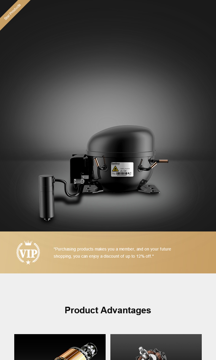 Danfoss Compressor GUY70NRb, technical parameters pdf, structure diagram
